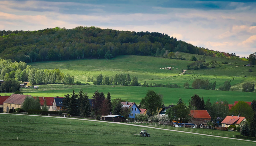 Blick ueber koenigshain Königshainer Berge