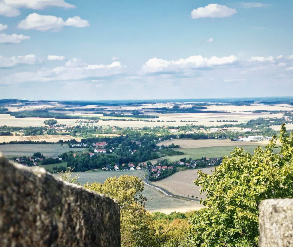Landeskrone Blick Koenigshainer berge Landeskrone Blick Königshainer Berge