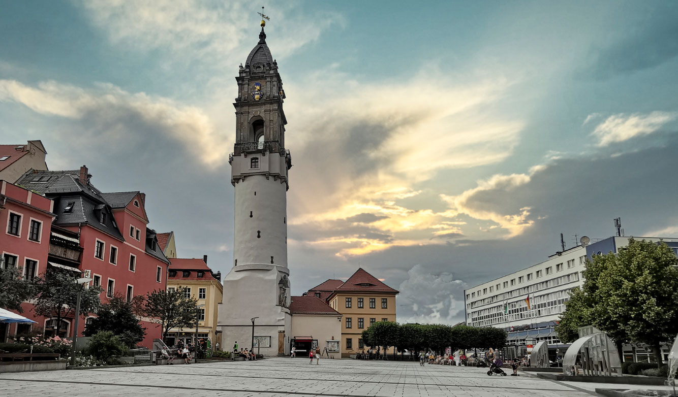 Reichenturm mit Kornmarkt bautzen