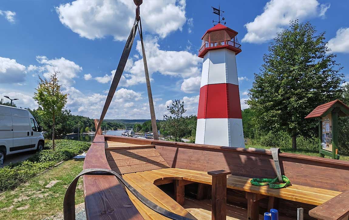 Ein neues Lounge-Boot am Berzdorfer See